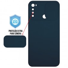 Capa para Motorola Moto One Fusion Plus - Emborrachada Cam Protector Azul Marinho
